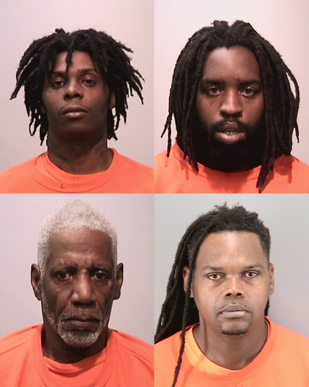 BOOKING PHOTO OF ALL FOUR SUSPECTS