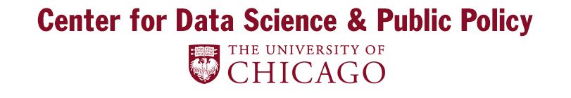 Center for Data Science and Public Policy, The University of Chicago header