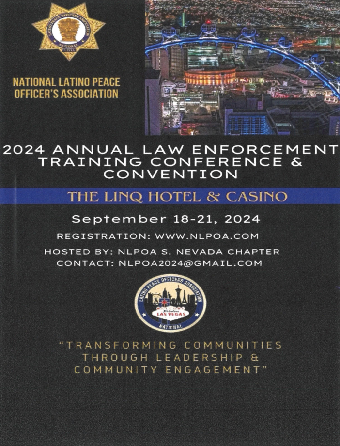 2024 Annual L?aw Enforcement Training Conference & Convention Flyer