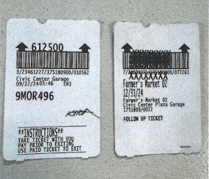 Sample Pre-Paid Parking Voucher