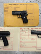 Photo of firearms used by carjacking suspects