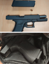 Image of firearms seized by officers