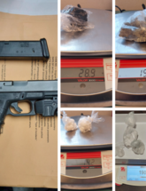 Image of narcotics and firearm seized in enforcement operation