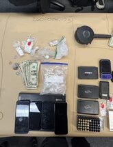Image of narcotics and evidence seized from operation