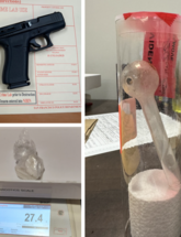 Image of firearm, narcotics seized during law enforcement operation