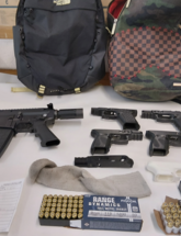 Image of firearms seized from homicide suspects 