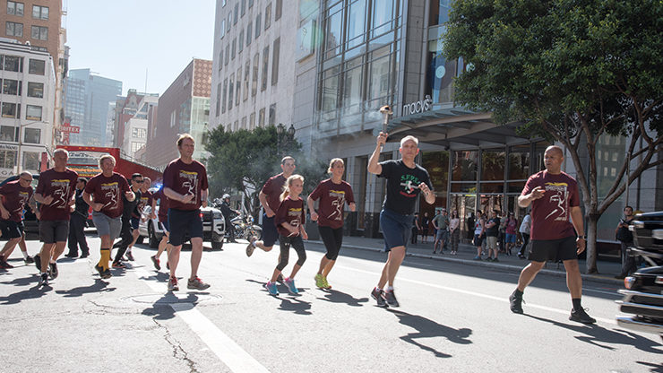 SFPD Officers running in a race