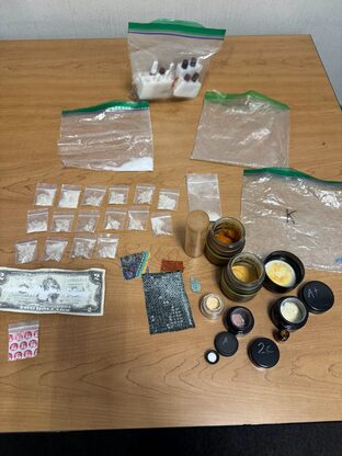 Image of illegal narcotics seized from suspect at Outside Lands Arts and Music Festival
