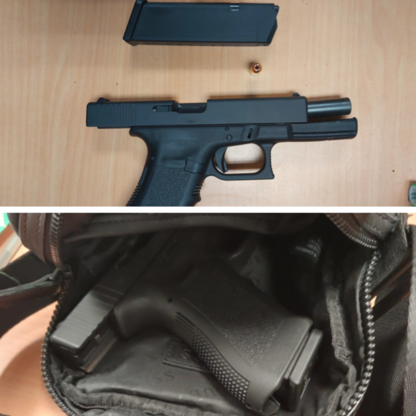 Image of firearms seized by officers