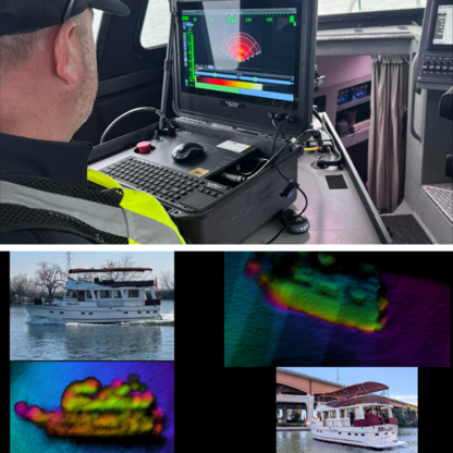 Image of wreckage located under water by Marine Unit