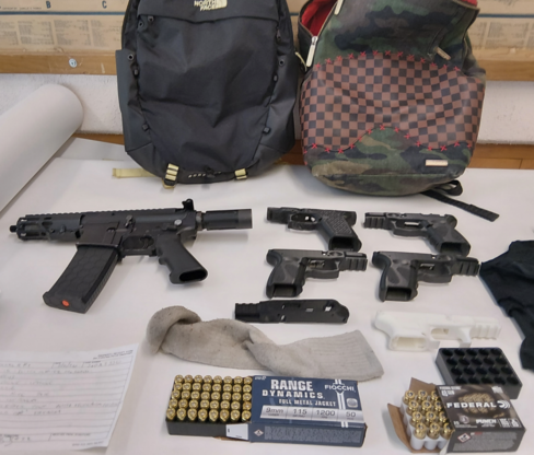 Image of firearms seized from homicide suspects