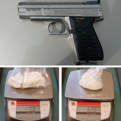 Image of firearms and narcotics seized during drug market crackdown