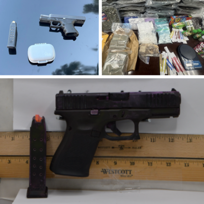 Image of firearms and evidence seized following Operation 'D-Line'