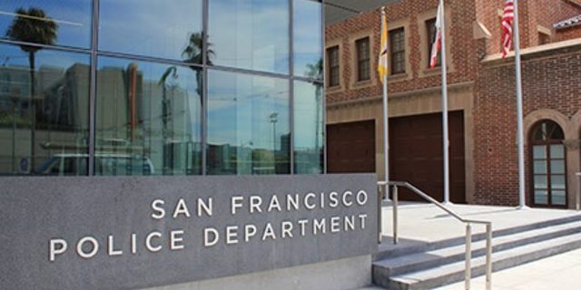 Front of Building with San Francisco Police Department Sign