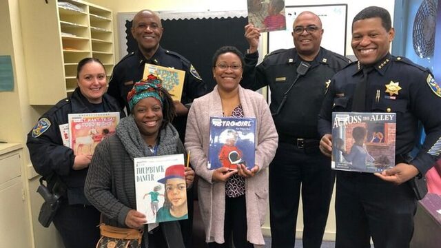 Dr. Charles Drew Elementary and SFPD hosted the African American Read! to kickoff the start of Black History Month
