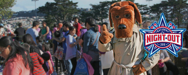 National Night Out 2019 slider image with McGruff