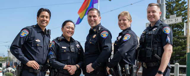 Photo of Officers for Pride Month